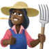 👩🏿‍🌾 woman farmer: dark skin tone display on Facebook